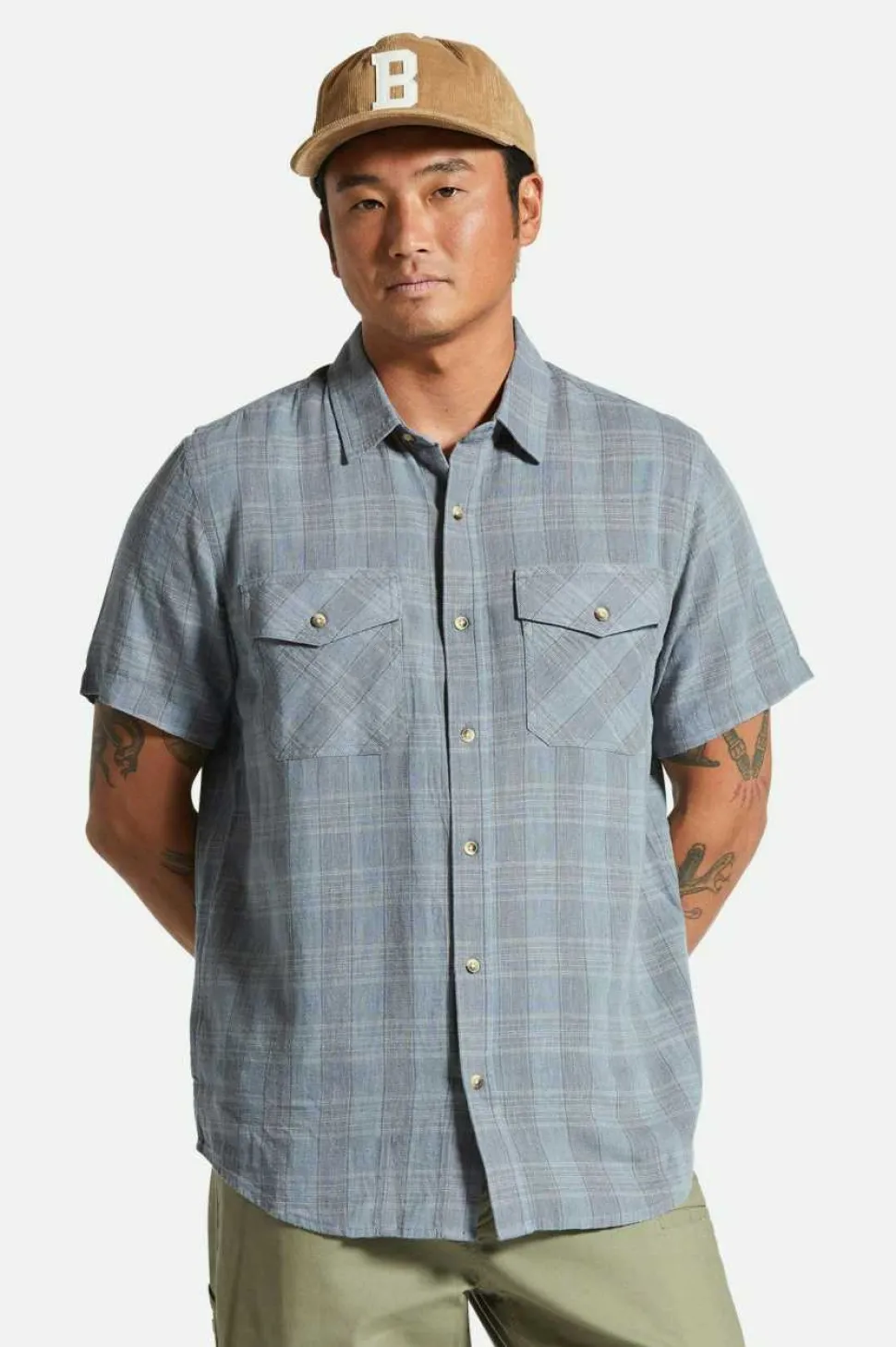 Memphis Linen Blend S/S Woven Shirt