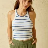 Organic Rib High Neck Tank Top