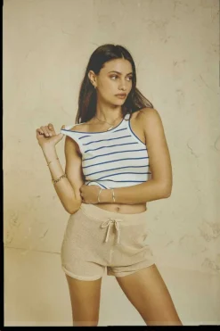Organic Rib High Neck Tank Top