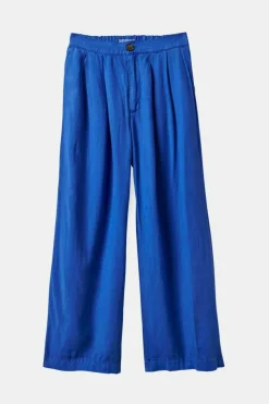 Vintage Linen Blend Wide Leg Pant